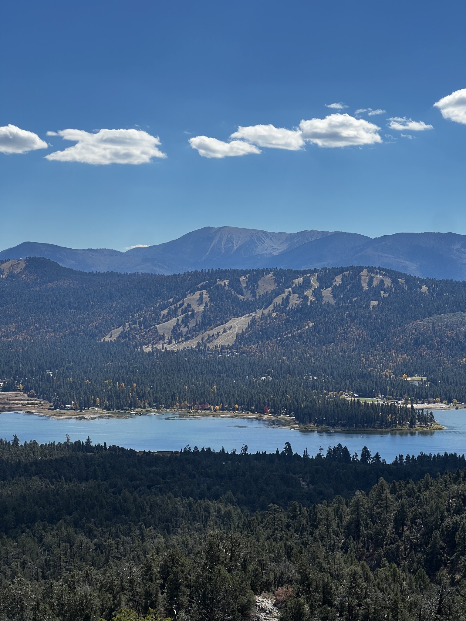 Big Bear Lake beneath the San Bernardino Mountains